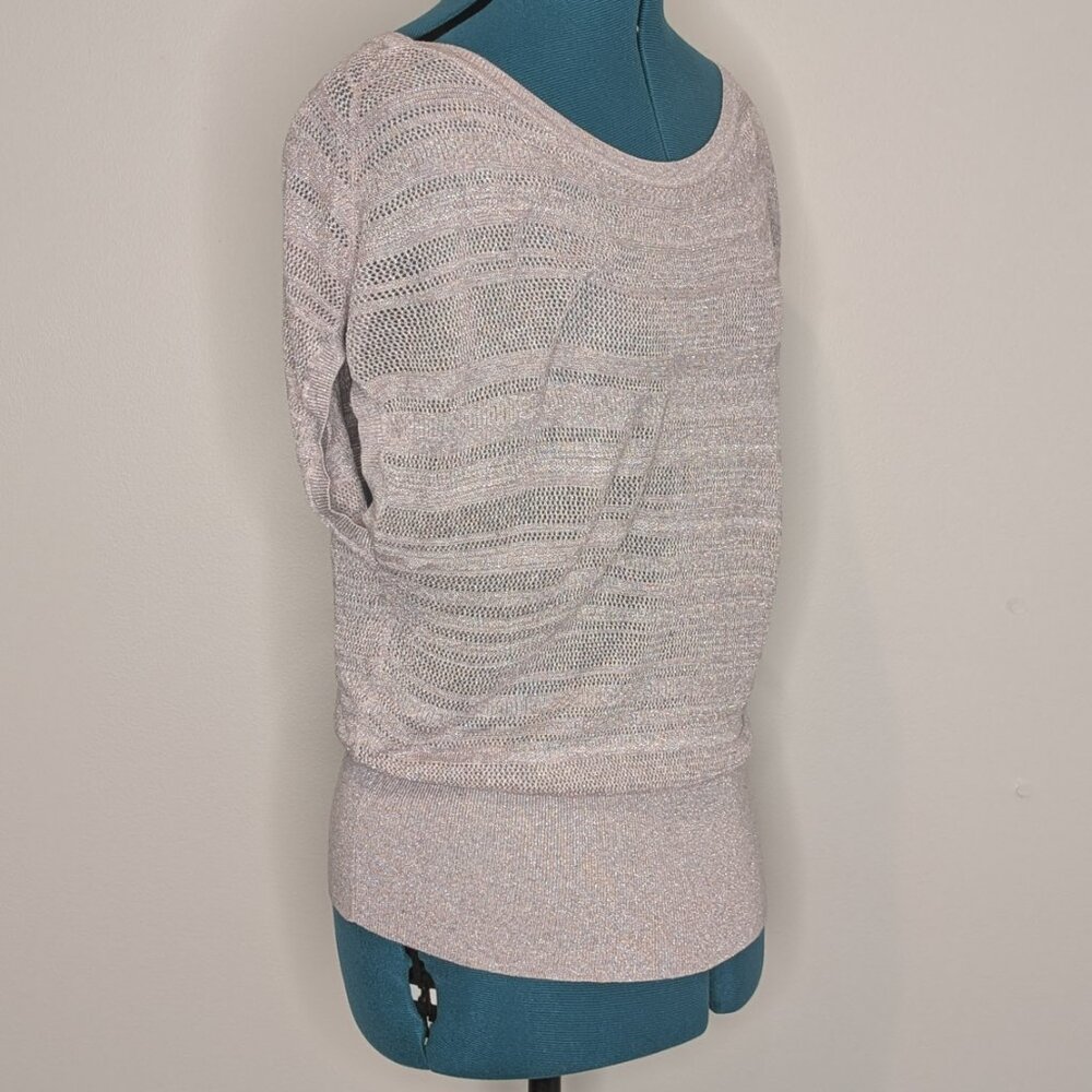 WHBM Violet Sparkle Knit Top Size S